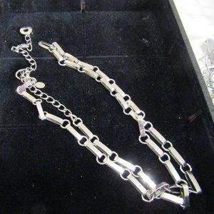 Silver chain belt